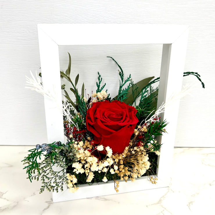 Floral Frame (5"x7") - Holiday Colors