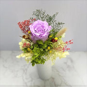Luxury Floral Kit to Arrange a DIY "Roman Candle" Centerpiece with 1 REAL Preserved Rose, Hydrangea, Lavender and More!