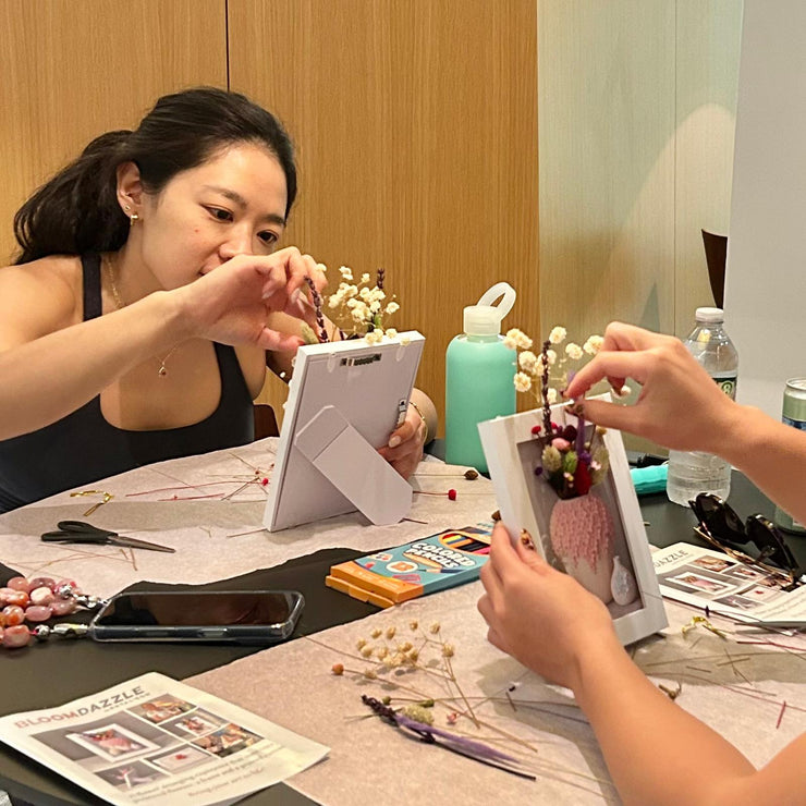 Flower Arranging Meets Framed Artwork - BYOB Workshop in Midtown, NYC